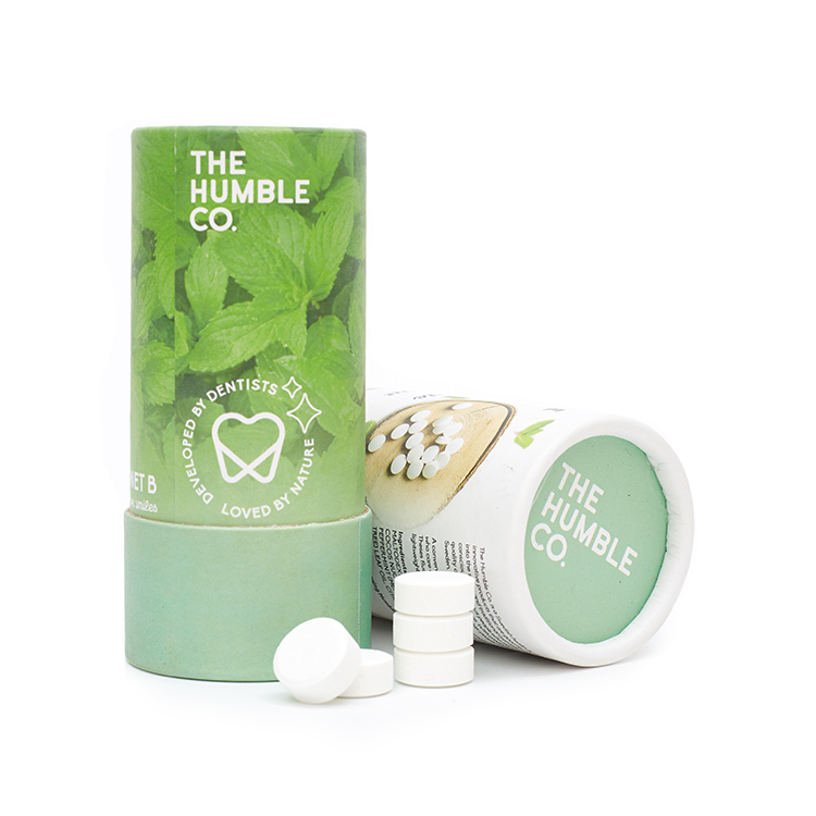Organic Peppermint Activated Charcoal Teeth Whitening Toothpaste Tablets