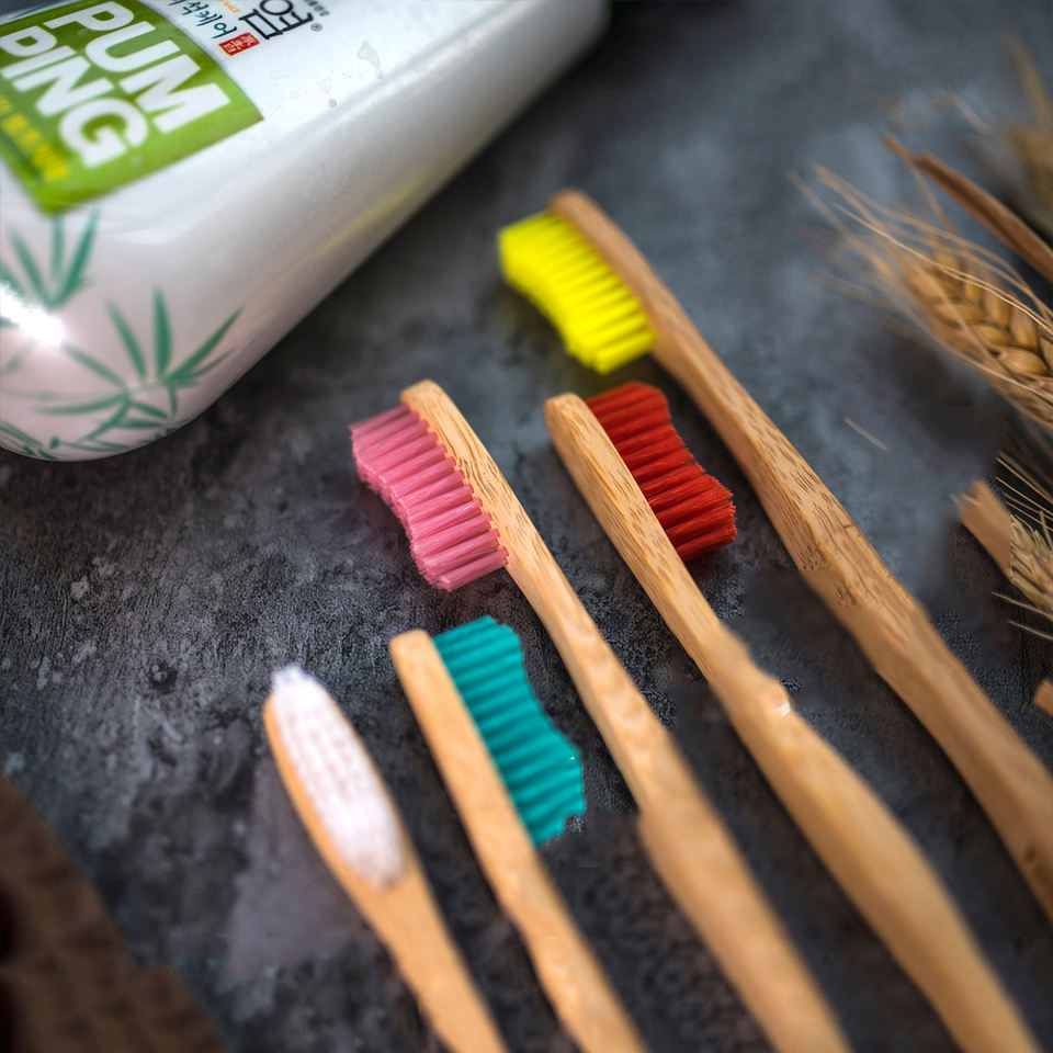 Fully Biodegradable Eco Nature Bamboo Toothbrush