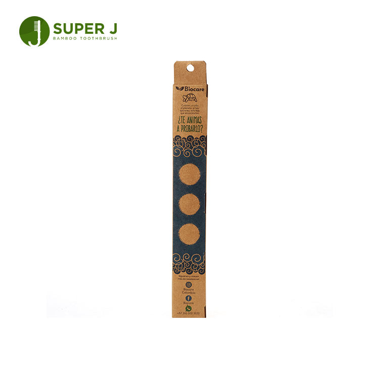 100% Natural Customized Box Packaging Bamboo Toothbrush
