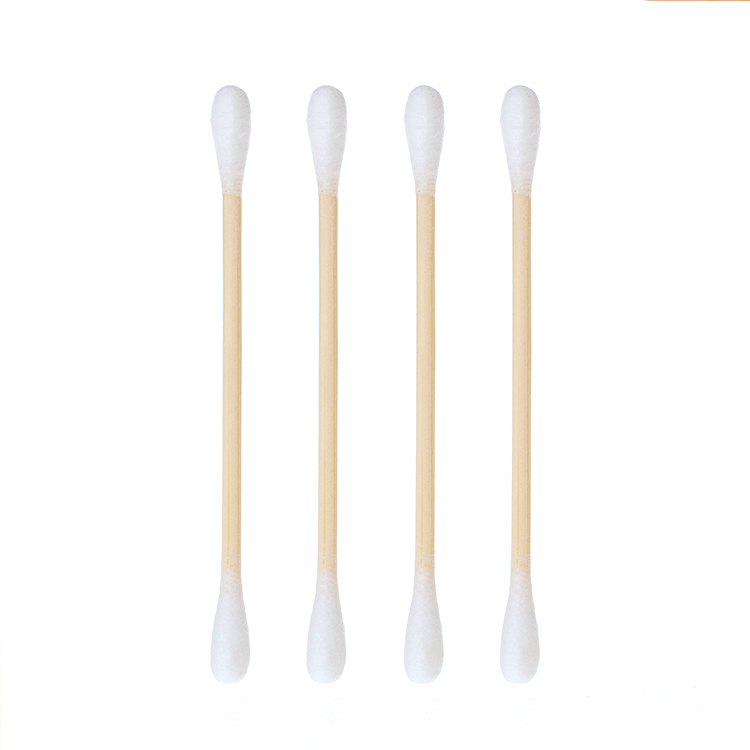 Organic Wooden Cotton Swabs Eco Friendly Medical Clean Cotton Swab Container Paper Box