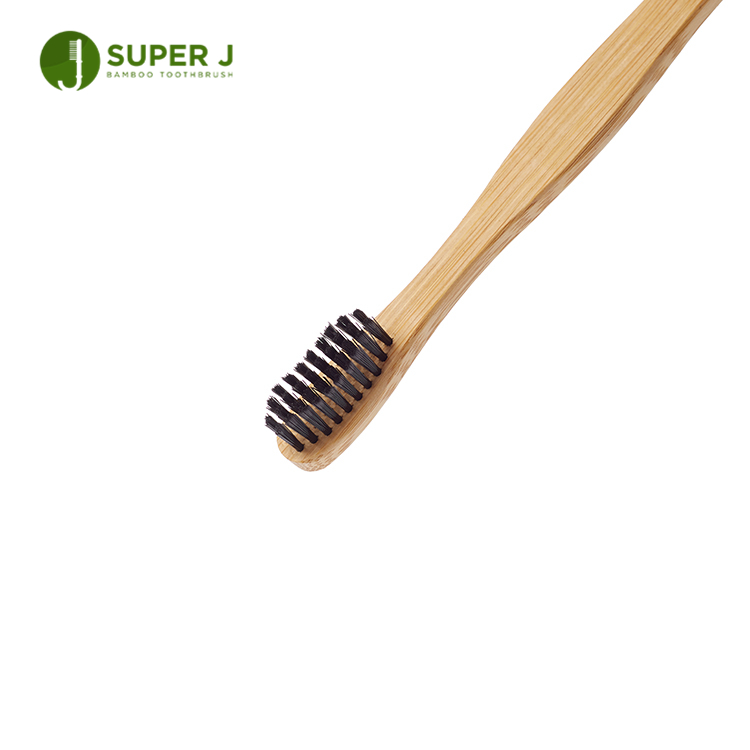 Biodegradable Toothbrush Private Label Custom Logo Personalized Charcoal Bamboo Toothbrush Medium Bristle