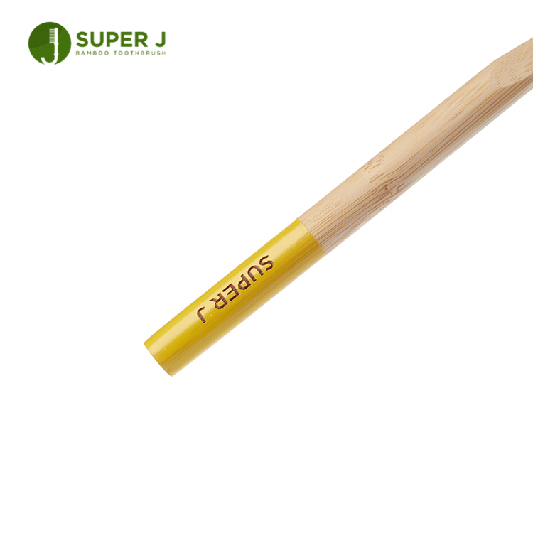 Toothbrush 100% Organic Ultra Soft Custom Logo Kids Wholesale Yellow Bamboo Toothbrush