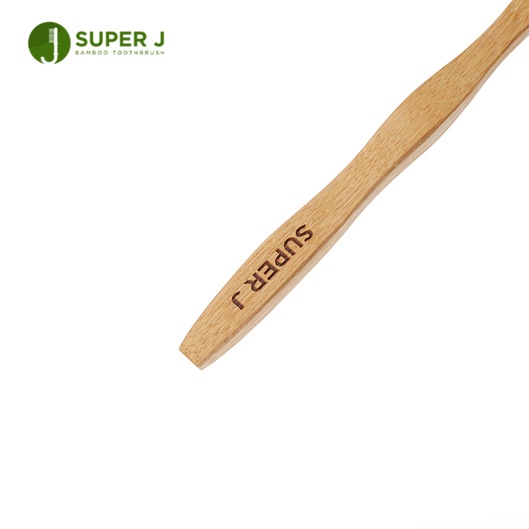 Private Label 100% Natural Biodegradable Eco Wholesale Wooden White Bamboo Toothbrush Hot Sale