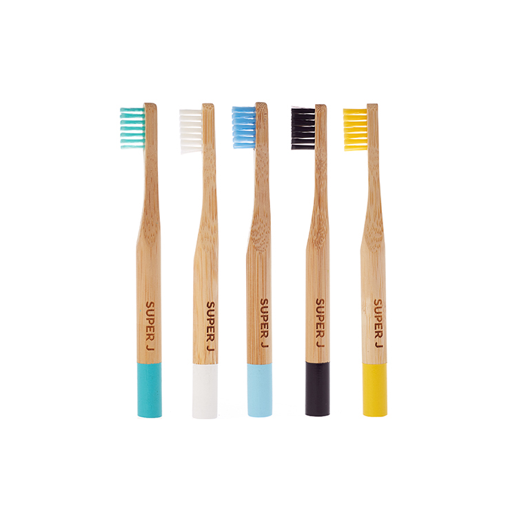 Eco Friendly OEM 4 Pack Organic 100% Biodegradable Charcoal Bamboo Toothbrush Adult And Kids