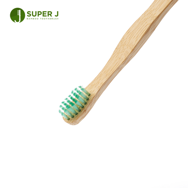 Wholesale Custom Brand Eco-friendly Biodegradable Different Color Adult Thick Crank Bamboo Toothbrush