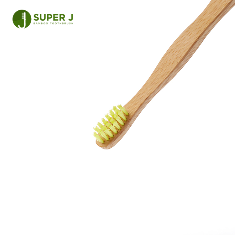 Hot Sale Natural Wave Bristles Bamboo Toothbrush 4 Medium Customized Travel Case