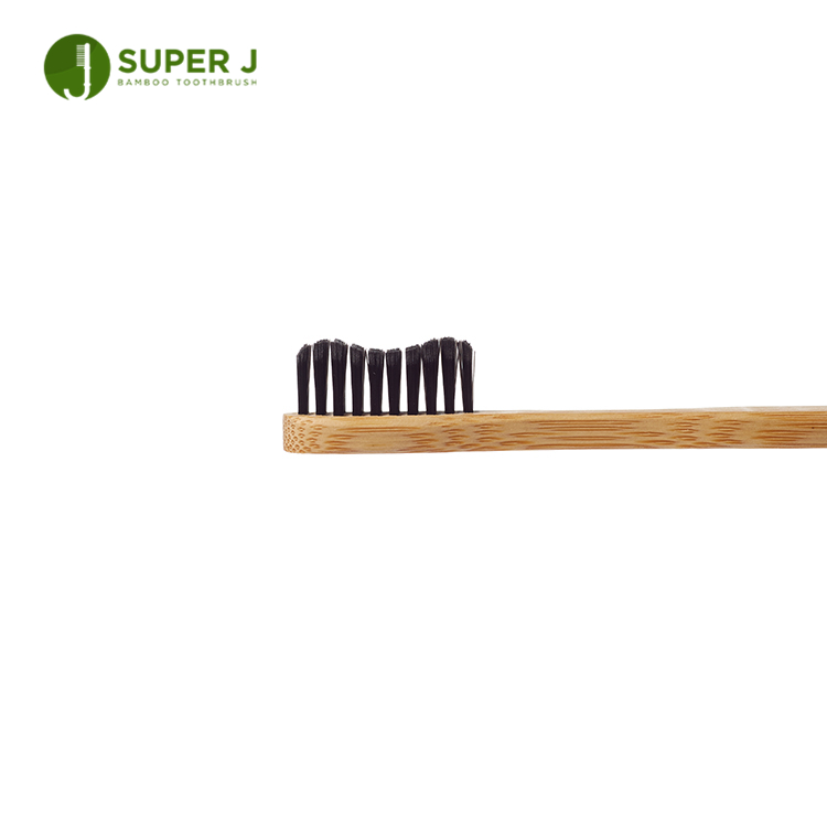 Biodegradable Toothbrush Private Label Custom Logo Personalized Charcoal Bamboo Toothbrush Medium Bristle