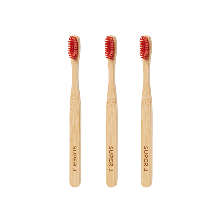 Family Organic 100% Biodegradable Eco-friendly Custom Logo Eco New Premium Bamboo Toothbrush Pack of 4