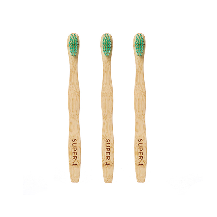 Wholesale Custom Brand Eco-friendly Biodegradable Different Color Adult Thick Crank Bamboo Toothbrush