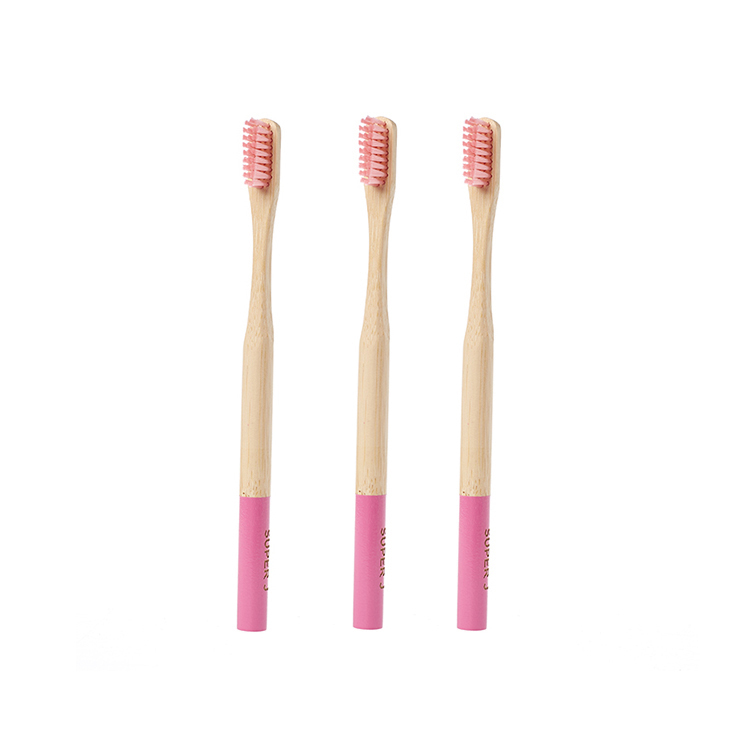 Wholesale Hot Sale Natural Organic Biodegradable Real Eco-Friendly Round Handle Bamboo Toothbrush For Adult