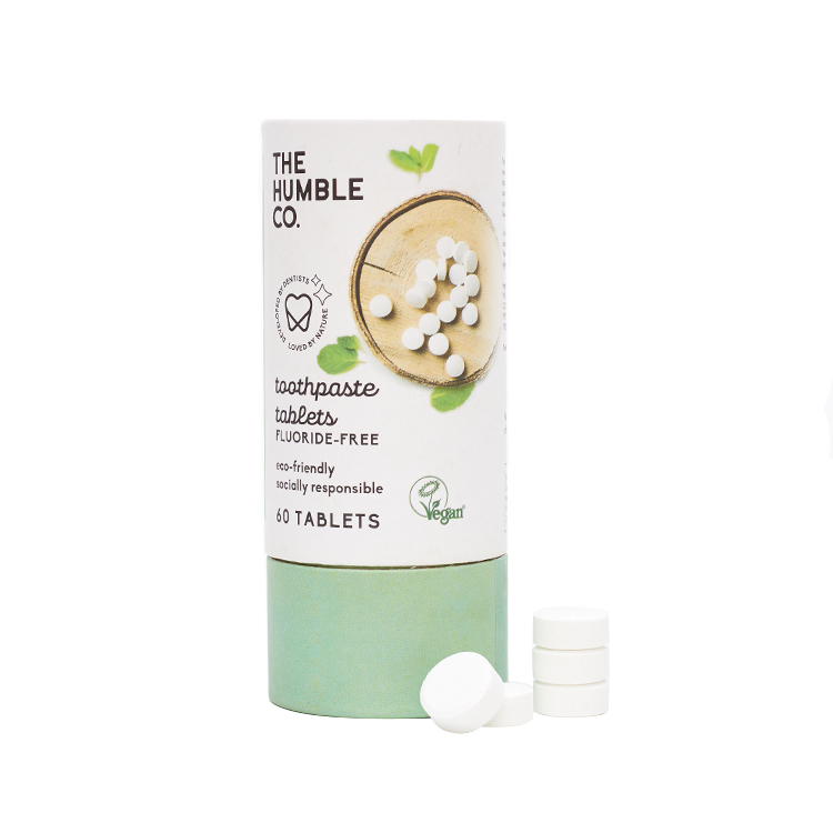 Organic Peppermint Activated Charcoal Teeth Whitening Toothpaste Tablets