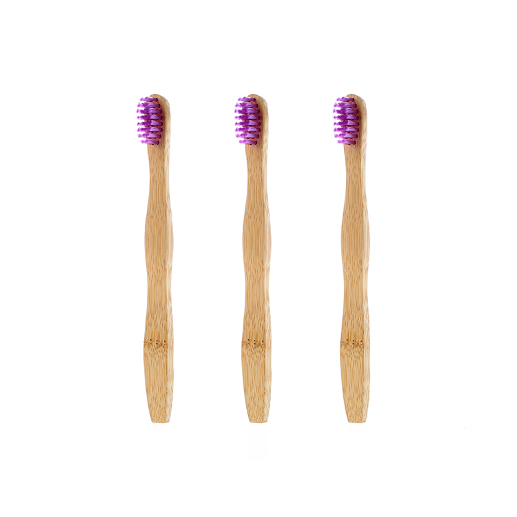 Low Moq Wholesale 100% Natural Biodegradable Wooden Custom Soft Baby Bamboo Toothbrush