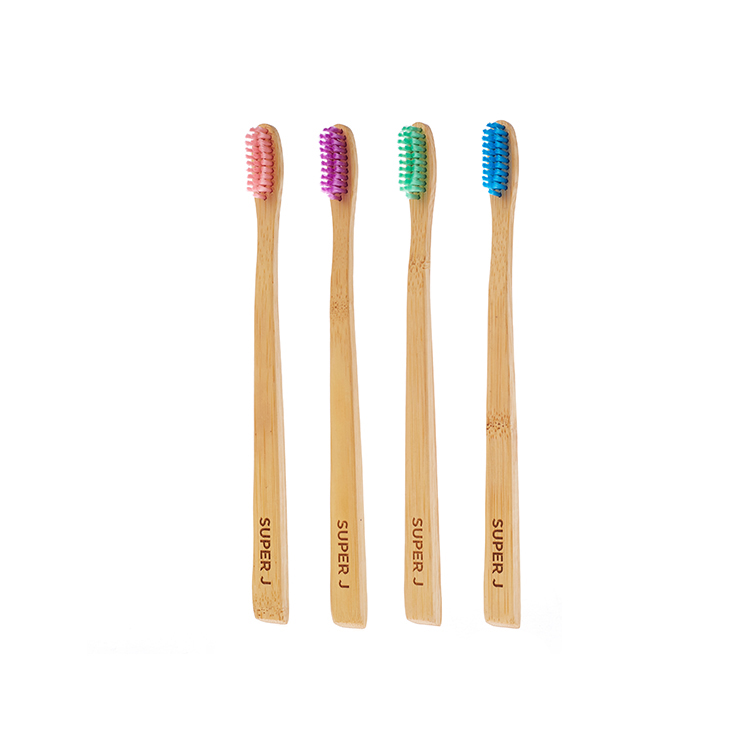 Wholesale Recyclable BPA Free 4 Pack Biodegradable Organic Bamboo Toothbrush