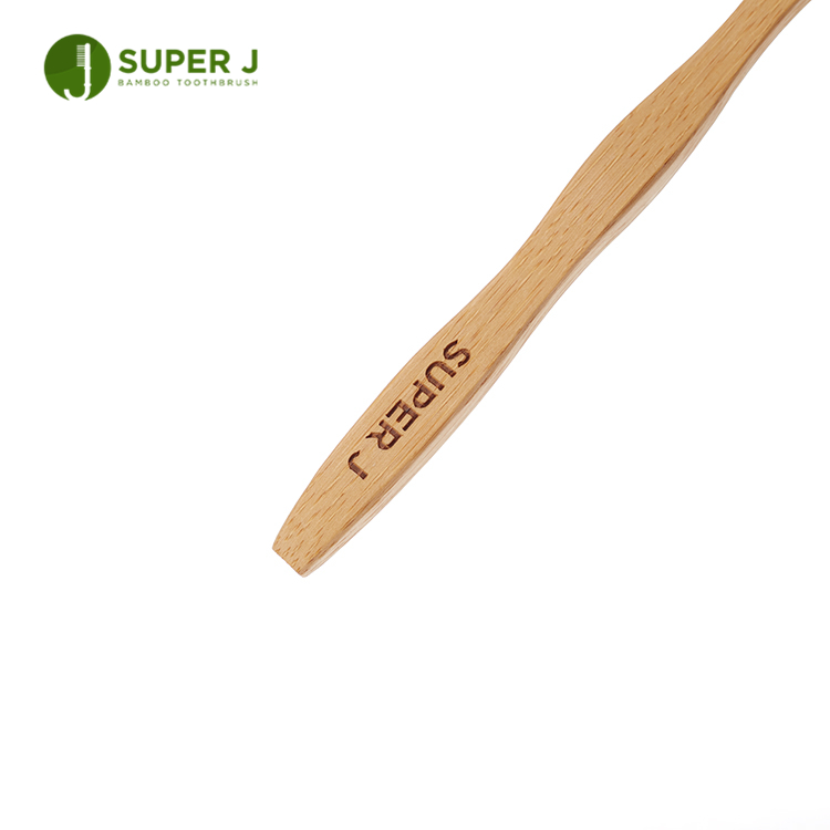 Hot Sale Natural Wave Bristles Bamboo Toothbrush 4 Medium Customized Travel Case