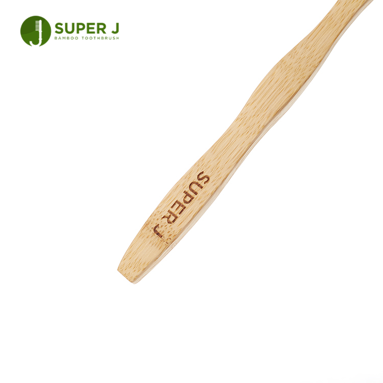 Wholesale Custom Brand Eco-friendly Biodegradable Different Color Adult Thick Crank Bamboo Toothbrush